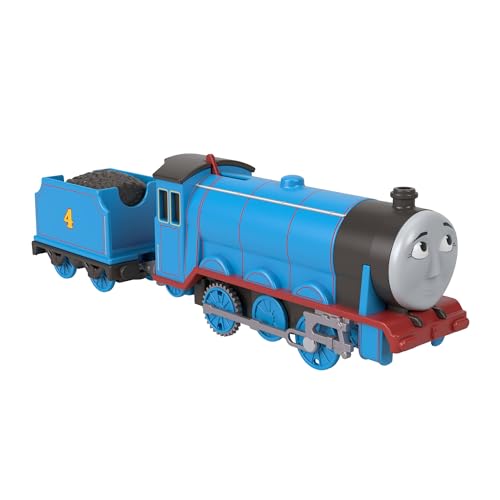 Mattel Thomas & Friends, batteriebetriebene Spielzeuglok, Klassische, batteriebetriebene Gordon-Lok und Frachtwaggon, Fantasiespielzeug für Kinder im Kindergartenalter, JGF96 Mattel Thomas & Friends, batteriebetriebene Spielzeuglok, Klassische, batteriebetriebene Gordon-Lok und Frachtwaggon, Fantasiespielzeug für Kinder im Kindergartenalter, JGF96 von Mattel