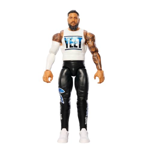 Mattel WWE Jey Uso Actionfigur, Hauptkampf-Serie #153, ca. 15 cm große Sammelfigur mit 10 Bewegungspunkten und lebensechtem Aussehen, JCV38 Mattel WWE Jey Uso Actionfigur, Hauptkampf-Serie #153, ca. 15 cm große Sammelfigur mit 10 Bewegungspunkten und lebensechtem Aussehen, JCV38 von Mattel
