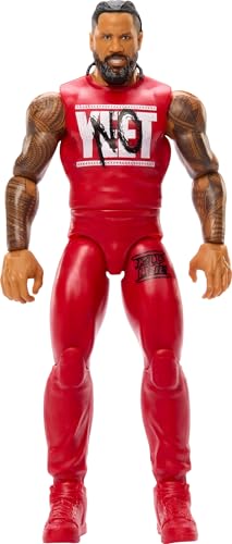 Mattel WWE Jimmy Uso Actionfigur, Hauptkampf-Serie #155, ca. 15 cm große Sammelfigur mit 10 Bewegungspunkten und lebensechtem Aussehen, JCV48, [Mehrfarbig] von Mattel