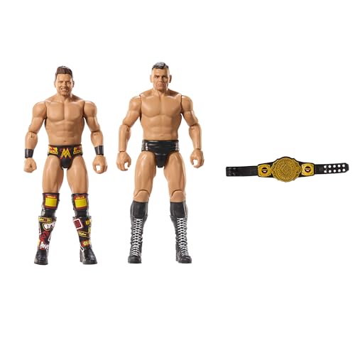 Mattel WWE Hauptkampf Championship Showdown 2er-Pack Actionfiguren und Zubehör, Serie #20 Gunther vs The Miz Sammelset, JCV68 von Mattel