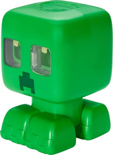 Mattel Minecraft Mein Haustier-Creeper interaktives Spielzeug mit Lichtern, Geräuschen und Explosion, ca. 14 cm große per Knopfdruck aktivierte Figur, JGX49 von Minecraft