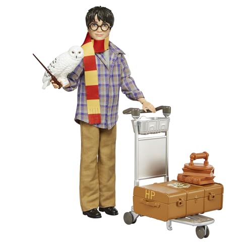 Harry Potter GXW31 - Harry Potter am Gleis 9 44289 Puppe zum Sammeln mit Hedwig und Zubehörteilen, Spielzeug ab 6 Jahren, Mehrfarbig von Harry Potter