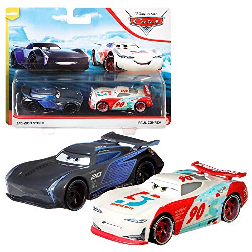 Mattel Auswahl Doppelpack | Disney Cars | Fahrzeug Modelle | Die Cast 1:55, Typ:Jackson Storm & Paul Conrev von Mattel