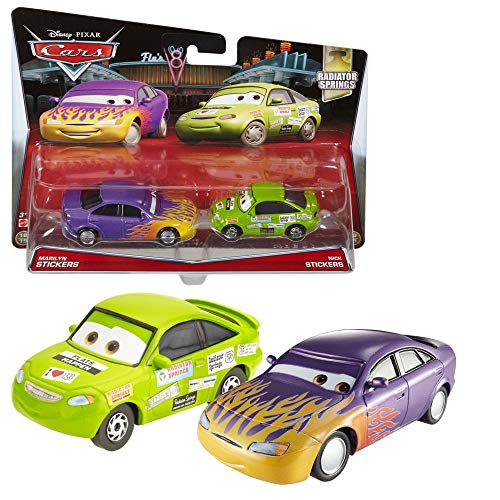Auswahl Doppelpack | Disney Cars | Fahrzeug Modelle | Die Cast 1:55, Typ:Marilyn & Nick Stickers von Mattel