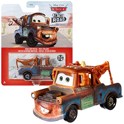 Mattel Auswahl Fahrzeuge Racing Style | Disney Cars | Die Cast 1:55 Auto, Typ:Hook/Mater Road Trip, CDXV59 von Mattel