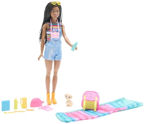 Mattel Barbie ''It Takes Two! Camping'' Spielset mit Brooklyn Puppe, Hündchen und Acc HDF74 von Mattel