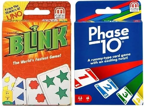 Mattel Blink und Phase 10 Kartenspiel, Combo 2 Stück von Mattel