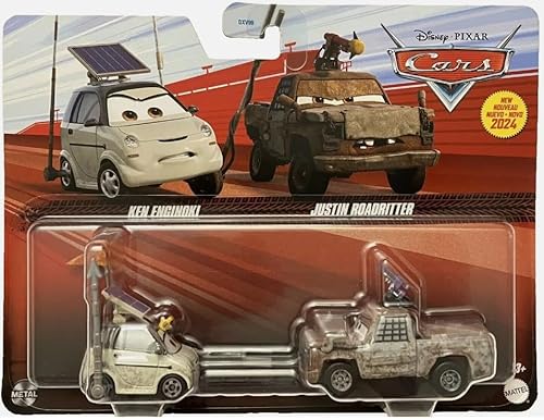 Mattel Cars 3 Diecast Maßstab 1:55, 2 Stück Ken Enginoki und Justin Roadritter Road Warriors von Mattel