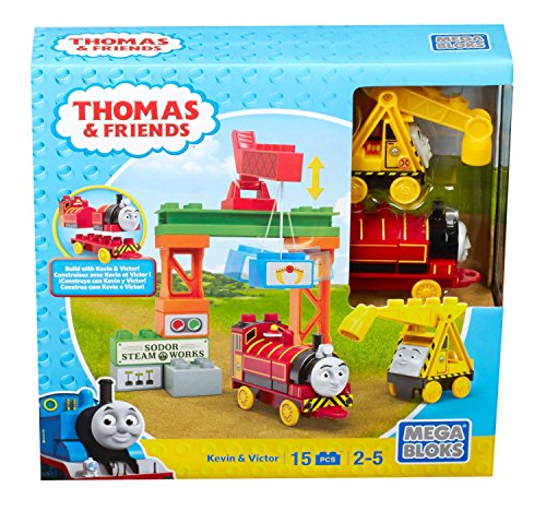 Mattel DLC17 - Mega Bloks - Thomas und seine Freunde - 15-teiliges Konstruktionsspielzeug mit Thomas & Bertie [UK Import] von Thomas und seine Freunde
