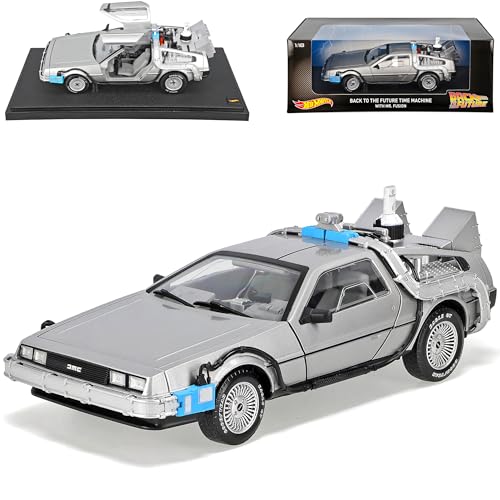 Mattel Delorean Zurück in die Zukunft Back to The Future 1/18 Hot Wheels Modell Auto von Mattel