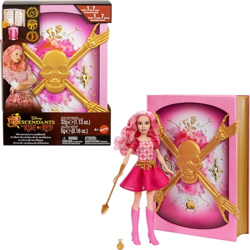 Mattel Disney Descendants - The Rise of Red Doll & Playset, The Sorcerer's Cookbook with Bridget, Young Queen of Hearts, Reveals with Fizz & Slime von Mattel