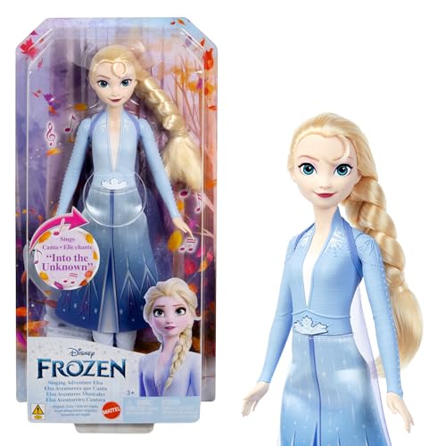 Mattel Disney Frozen Elsa, singende Modepuppe, Singende Abenteuer in charakteristischer Kleidung, singt Wo noch niemand war“ aus dem Disney-Film Die Eiskönigin II“ HXD32 Mattel Disney Frozen Elsa, singende Modepuppe, Singende Abenteuer in charakteristischer Kleidung, singt Wo noch niemand war“ aus dem Disney-Film Die Eiskönigin II“ HXD32 von Mattel