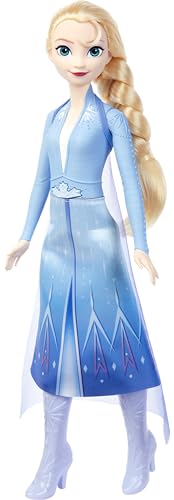 Mattel Disney Frozen Elsa singende Modepuppe, singendes Abenteuer in charakteristischer Kleidung, singt "Into the Unknown" aus Disney Frozen 2 Movie von Mattel