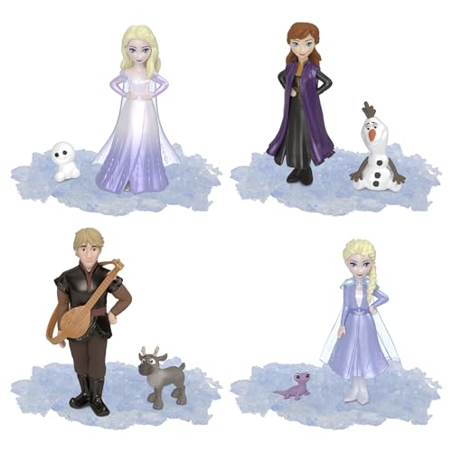 Mattel Disney Frozen Toys, Ice Reveal Kleines Puppenset mit 1 Puppe, Squishy Ice Gel & 6 Überraschungen inklusive Freund Figur & Spielfiguren (Puppen können variieren) von Mattel