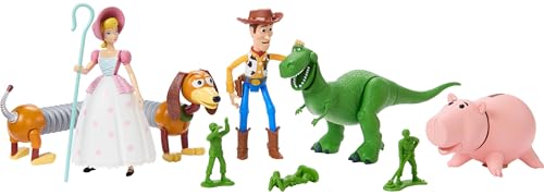 Mattel Disney Pixar Storytellers Pack Figuren, Toy Story 4 Inch Scale Multipack, Woody Rex Slinky Dog Hamm Bo-Peep & 4 Army Men Mattel Disney Pixar Storytellers Pack Figuren, Toy Story 4 Inch Scale Multipack, Woody Rex Slinky Dog Hamm Bo-Peep & 4 Army Men von Mattel
