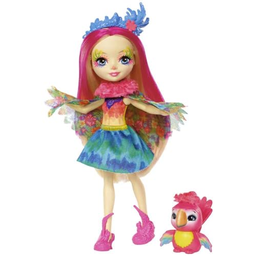 Enchantimals FJJ21 - Papageienmädchen Peeki Parrot Puppe, Spielzeug ab 4 Jahren von Enchantimals