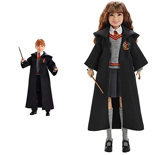 Mattel FYM51 - Harry Potter Hermine Granger Puppe & FYM52 - Harry Potter Ron Weasley Puppe von Mattel