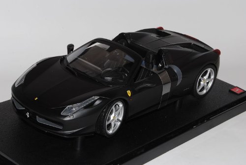 Mattel Ferrari 458 Spider Matt Schwarz Ab 2009 1/18 Hot Wheels Modell Auto von Mattel