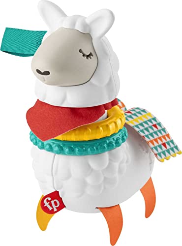 Mattel - Fisher-Price Rassel Lama Click Clack, sensorisches Spielzeug + 3 Monate (FXC20) von Fisher-Price
