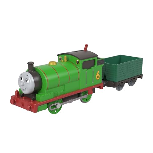 Thomas & Seine Freunde, batteriebetriebene Spielzeuglok, Klassische, batteriebetriebene Percy-Lok und Frachtwaggon, Fantasiespielzeug für Kinder im Kindergartenalter, JGF94 Thomas & Seine Freunde, batteriebetriebene Spielzeuglok, Klassische, batteriebetriebene Percy-Lok und Frachtwaggon, Fantasiespielzeug für Kinder im Kindergartenalter, JGF94 von Mattel