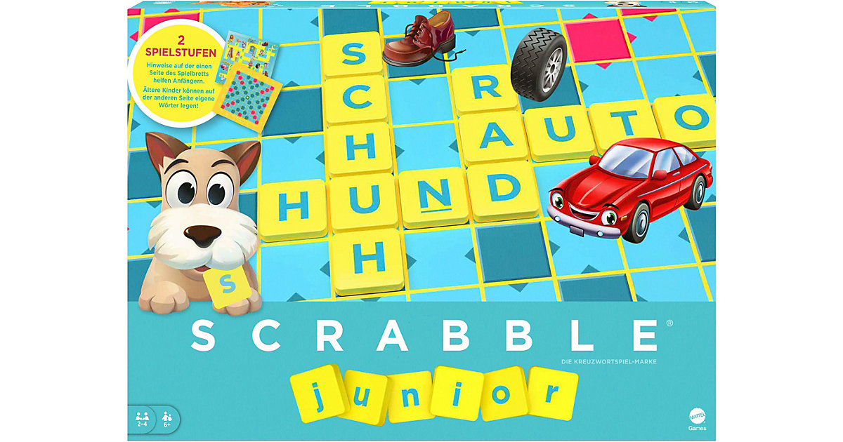 Mattel Games Scrabble Junior, Kinderspiel, Lernspiel, Brettspiel, Familienspiel Mattel Games Scrabble Junior, Kinderspiel, Lernspiel, Brettspiel, Familienspiel von Mattel
