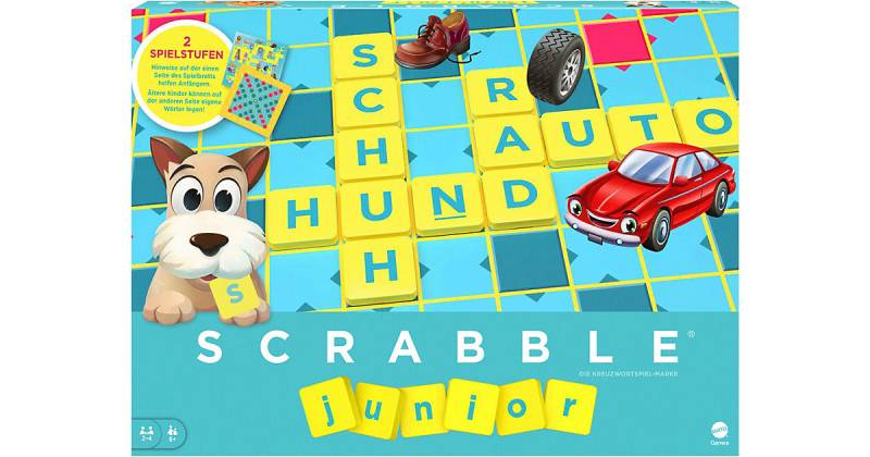 Mattel Games Scrabble Junior, Kinderspiel, Lernspiel, Brettspiel, Familienspiel von Mattel