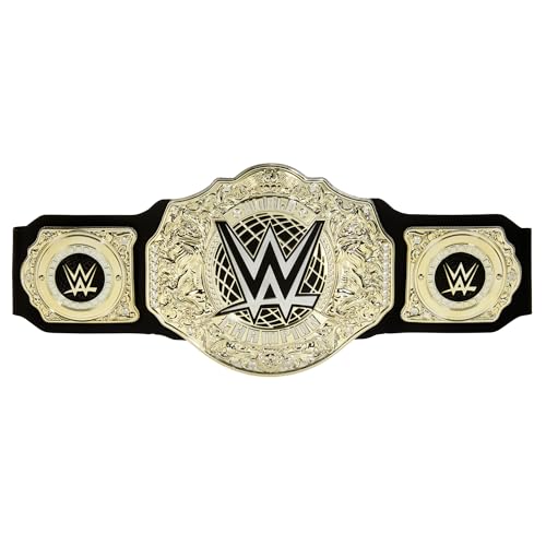 Mattel Mattel WWE Championship-Gürtel, World Heavyweight Championship Rollenspiel und Kostüm, ca. 100 cm langer Lederimitatgürtel mit einmaliger Anpassung, HYF18 von Mattel