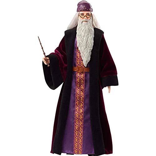 Mattel Harry Potter FYM54 - Professor Dumbledore Sammlerpuppe (ca. 29 cm) mit Hogwarts-Kleidung und Zauberstab, Spielzeug ab 6 Jahren von Mattel GmbH