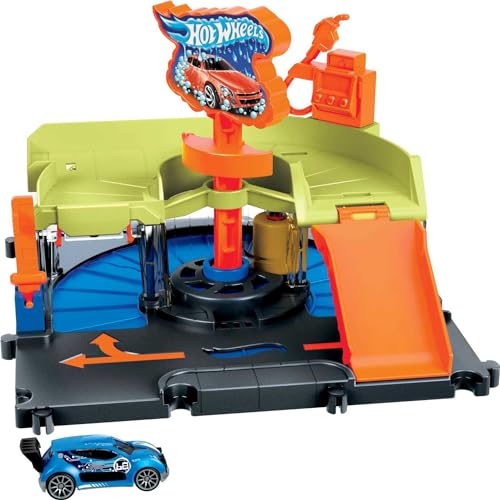 Hot Wheels City Express-Autowaschcenter Spielset mit 1 Hot Wheels Auto, kann mit anderen Spielsets und Tracks verbunden werden, Geschenk für Kinder im Alter von 4 bis 8 Jahren, HDR27 Hot Wheels City Express-Autowaschcenter Spielset mit 1 Hot Wheels Auto, kann mit anderen Spielsets und Tracks verbunden werden, Geschenk für Kinder im Alter von 4 bis 8 Jahren, HDR27 von Hot Wheels