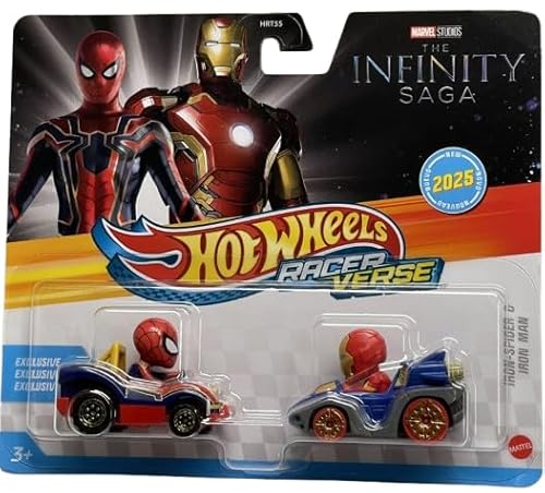 Mattel Hot Wheels Racer Verse Infinity Saga, 2 Pack Character Car, Diecast Metal Vehicles, 1:64 Scale von Mattel