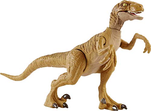 Jurassic World HBX32 - Velociraptor Krallenattacke Dinosaurier-Actionfigur, bewegliche Arme und Beine, ab 4 Jahren von Mattel