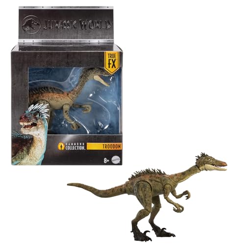 Mattel Jurassic World Hammond Collection mit Menschen- und Dinosaurier-Actionfigur, Atrociraptor Tiger, Premium-Film-Design Glasaugen & 14 Gelenkpunkte, JDJ11 von Mattel