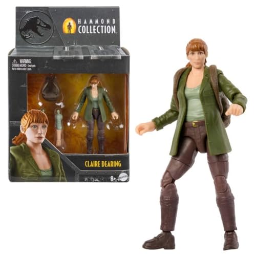 Mattel Jurassic World Hammond-Sammlung Claire Dearing Das gefallene Königreich Actionfigur, authentische bewegliche Premium-Figur, maßstabsgetreues, ca. 9 cm großes Spielzeug, HTV61 von Mattel