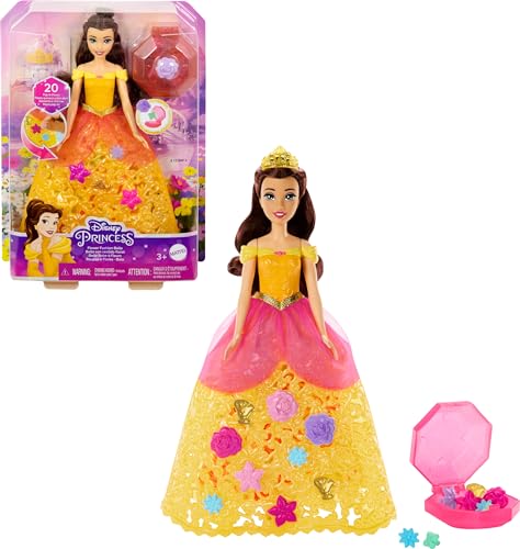 Mattel MATTEL Disney Princess Flower Fashion Belle Doll With 20 Charms, Customizable Skirt & Storage Case Mattel MATTEL Disney Princess Flower Fashion Belle Doll With 20 Charms, Customizable Skirt & Storage Case von Mattel