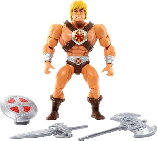 Masters of the Universe Origins Spielzeug, He-Man Superhelden Actionfigur, beweglich mit Zubehör und Mini-Comicbuch, Motu Collectible​ von Masters of the Universe