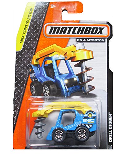 Mattel Matchbox - MBX Construction 112/120 - Drill Digger (Blue) by von Mattel