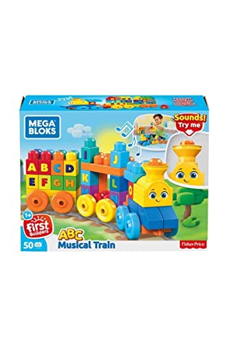Mattel Mega Bloks ABC Musikzug mit Geräuschen (50 Teile) von Mattel