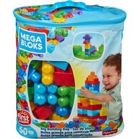 Mega Bloks - Bausteine-Beutel bunt (60 Teile), Steck-Bausteine Kinder, Bauklötze von Mattel