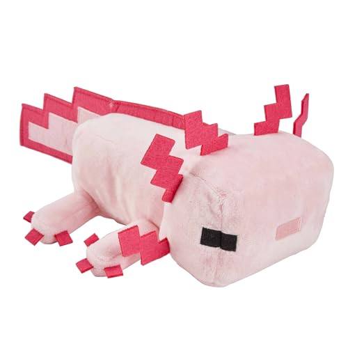 Mattel Minecraft, Axolotl Plüschfigur, ca. 21 cm, weich, Geschenk zum Sammeln für Fans, Spielzeug ab 3 Jahren, HBT42 Mattel Minecraft, Axolotl Plüschfigur, ca. 21 cm, weich, Geschenk zum Sammeln für Fans, Spielzeug ab 3 Jahren, HBT42 von Mattel