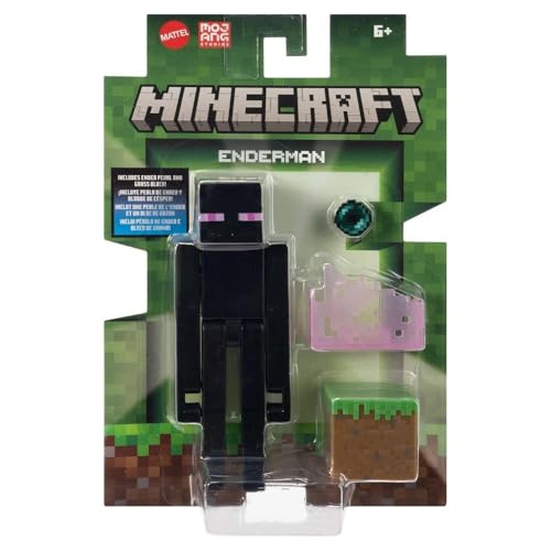 Mattel Minecraft Actionfigur & Zubehör, 2er-Pack mit Enderman im 8,3 cm Maßstab, Sammelspielzeug-Set von Mattel