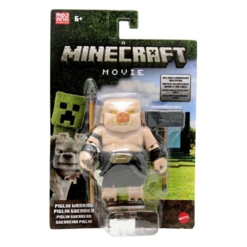Mattel Minecraft Actionfigur & Zubehör-Set, Piglin Warrior Posable Character Collectible Inspired by a Minecraft Film, 8,3 cm Maßstab von Mattel