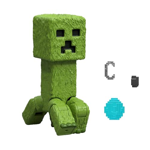 Mattel Minecraft Actionfigur- und Zubehörset, 10 cm große, bewegliche Sammelfigur Creeper, inspiriert von Ein Minecraft Film, JFR58 Mattel Minecraft Actionfigur- und Zubehörset, 10 cm große, bewegliche Sammelfigur Creeper, inspiriert von Ein Minecraft Film, JFR58 von Mattel
