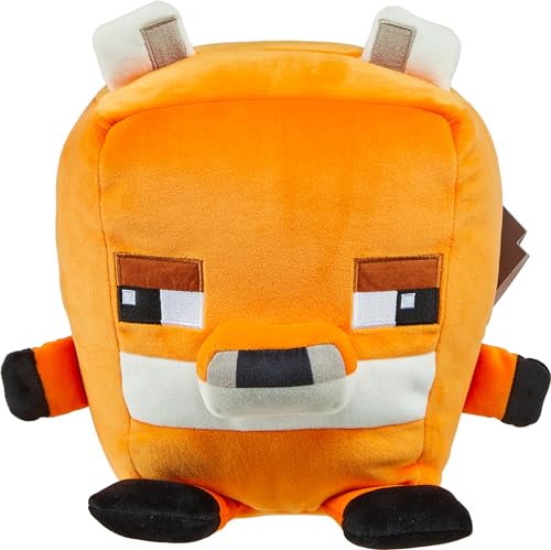Mattel Minecraft Cuutopia Gezähmter Wolf Plüsch, 25,4 cm, weiche, abgerundete Kissenpuppe, Videospiel-inspiriertes Sammlerstück von Mattel