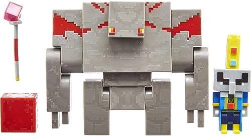 Mattel Minecraft GND38 - Dungeons Illiager & Golem Figuren, Spielzeug ab 6 Jahren von Mattel