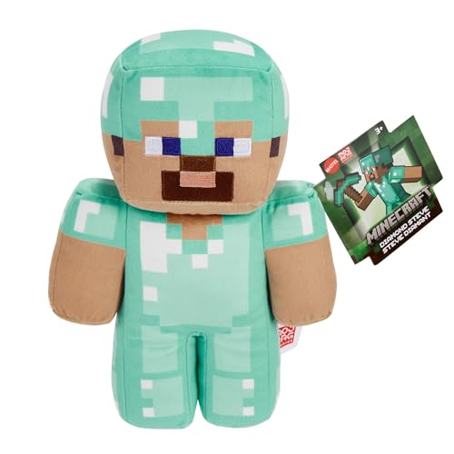 Mattel Minecraft Plüschfigur Diamond Steve, weiche Puppe, vom Videospiel inspiriertes Sammelspielzeug, Geschenk, ca. 20 cm, HPP23 Mattel Minecraft Plüschfigur Diamond Steve, weiche Puppe, vom Videospiel inspiriertes Sammelspielzeug, Geschenk, ca. 20 cm, HPP23 von Mattel