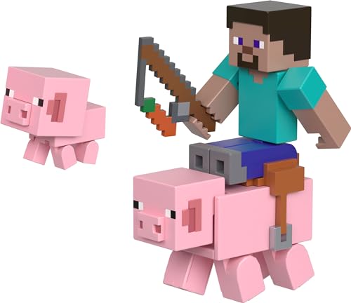 Mattel Minecraft Spielzeug, 8,3 cm Actionfigur, 2 Packungen, 2 Figuren und 2 Zubehörteile, Sammlerstück-Geschenke für Kinder Mattel Minecraft Spielzeug, 8,3 cm Actionfigur, 2 Packungen, 2 Figuren und 2 Zubehörteile, Sammlerstück-Geschenke für Kinder von Mattel