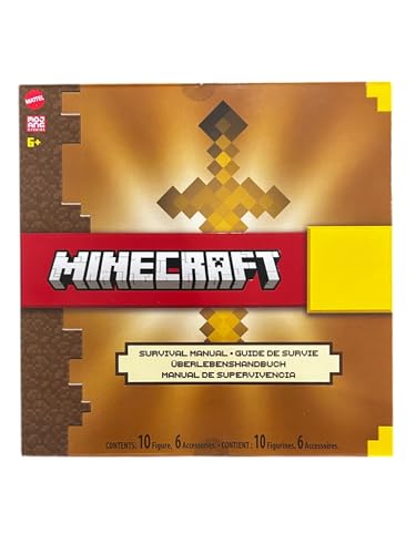 Mattel Minecraft Survival Handfiguren-Set – 10 Sammelziffern und 6 Zubehörteile – offizielles Spielzeug für Kinder ab 6 Jahren Mattel Minecraft Survival Handfiguren-Set – 10 Sammelziffern und 6 Zubehörteile – offizielles Spielzeug für Kinder ab 6 Jahren von Mattel