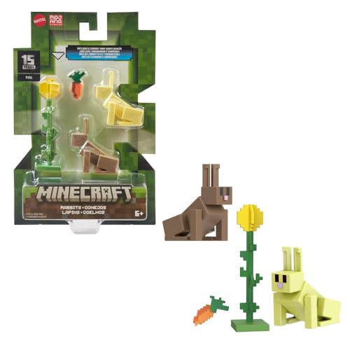 Mattel Minecraft Vanilla Actionfigur Hasen, 8,3 cm, für Kinder ab 6 Jahren von Mattel