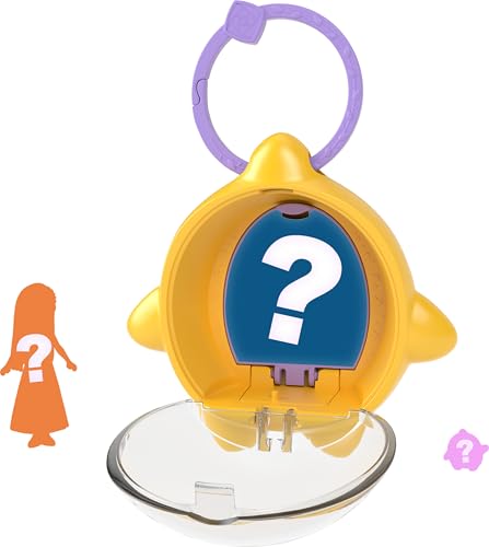 Mattel Disneys Wish Star Reveals Überraschungs-Minipuppe, Schlüsselanhänger Schatulle mit Charakterpuppe und Zubehör (Stil kann abweichen), HPX30 von Mattel
