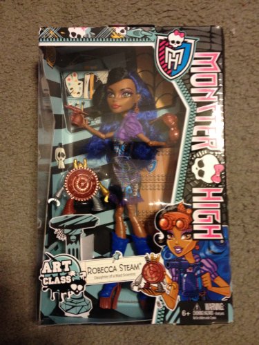 Mattel Monster High Puppen: Draculaura, Abbey Bominable, Skelita Calaveras, Robecca Steam - Puppe, Art Class von Mattel